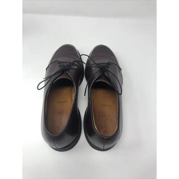 Allen Edmonds Kennett Burgundy Leather Split Toe Derby Dress Shoes Mens Size 7.5