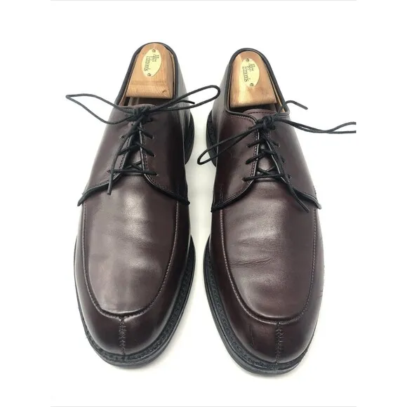 Allen Edmonds Kennett Burgundy Leather Split Toe Derby Dress Shoes Mens Size 7.5