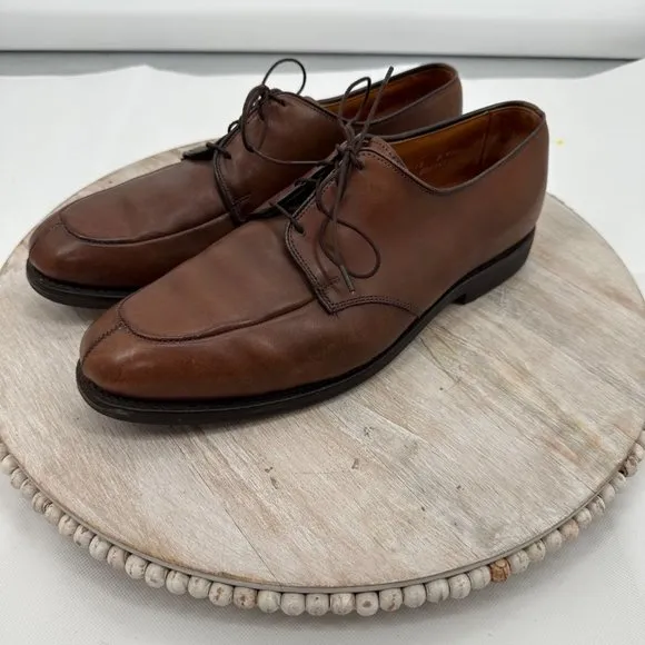 Allen Edmonds Kennett Derby Shoe Men's 12D‎ Brown Leather Split Toe Oxford