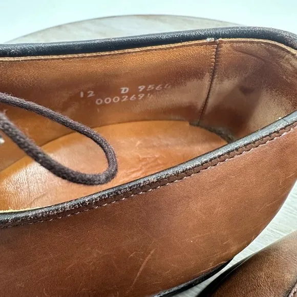 Allen Edmonds Kennett Derby Shoe Men's 12D‎ Brown Leather Split Toe Oxford