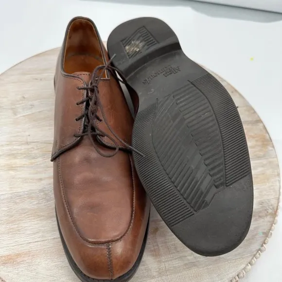 Allen Edmonds Kennett Derby Shoe Men's 12D‎ Brown Leather Split Toe Oxford