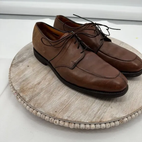 Allen Edmonds Kennett Derby Shoe Men's 12D‎ Brown Leather Split Toe Oxford