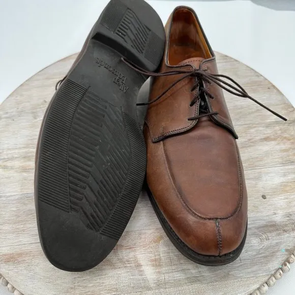 Allen Edmonds Kennett Derby Shoe Men's 12D‎ Brown Leather Split Toe Oxford