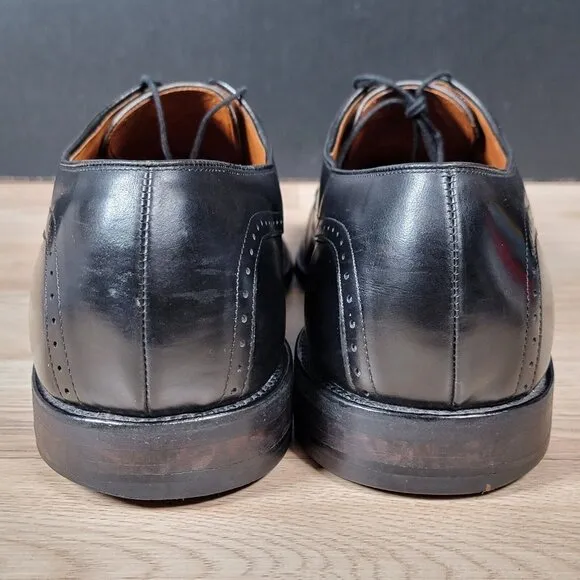 Allen Edmonds Kingsley Derby Shoes Mens Size 16 Black Leather Split Toe Brogue