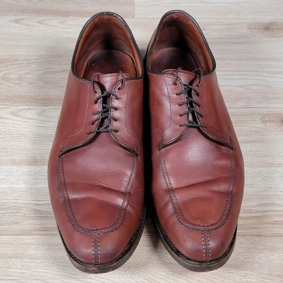 Allen Edmonds LaSalle Derby Shoes Mens Size 13 Split Toe Leather Chili Brown