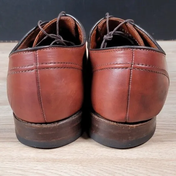 Allen Edmonds LaSalle Derby Shoes Mens Size 13 Split Toe Leather Chili Brown