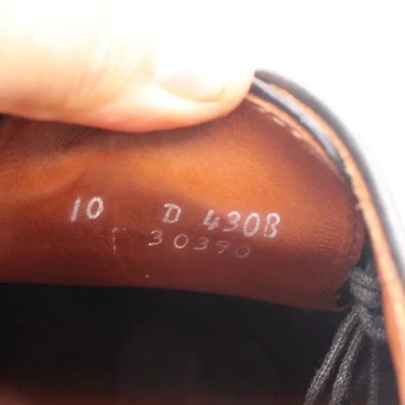 Allen Edmonds LaSalle Shoes Men's 10 D Black Leather Chili Split Toe Derby USA