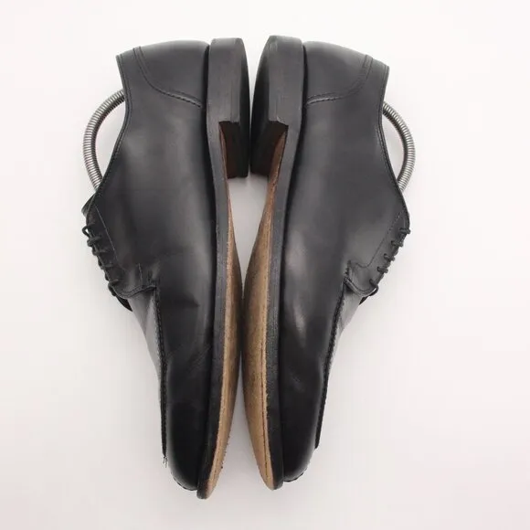Allen Edmonds LaSalle Shoes Men's 10 D Black Leather Chili Split Toe Derby USA