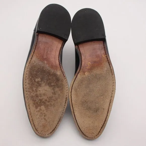 Allen Edmonds LaSalle Shoes Men's 10 D Black Leather Chili Split Toe Derby USA