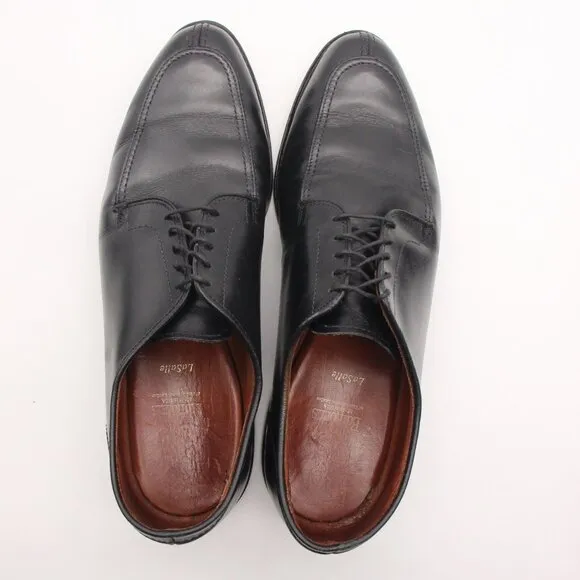 Allen Edmonds LaSalle Shoes Men's 10 D Black Leather Chili Split Toe Derby USA