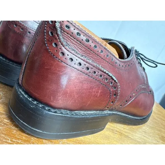 Allen Edmonds Lexington Cap Toe Dress Shoe 8 EEE Burgundy Ox Blood Red Brown USA