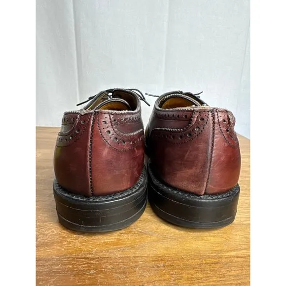 Allen Edmonds Lexington Cap Toe Dress Shoe 8 EEE Burgundy Ox Blood Red Brown USA