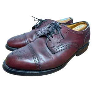 Allen Edmonds Lexington Cap Toe Dress Shoe 8 EEE Burgundy Ox Blood Red Brown USA