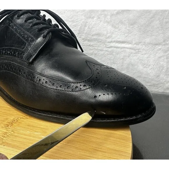 Allen Edmonds Lombard Men's Brogue Wingtip Derby Leather Shoes Black Size 11