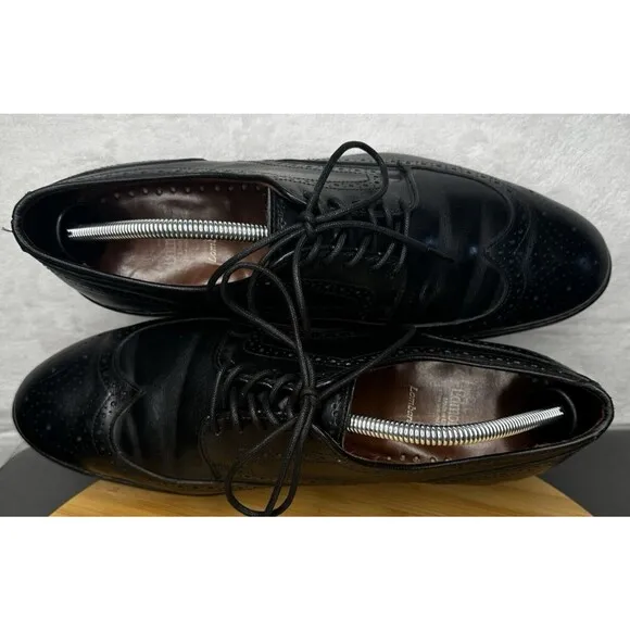 Allen Edmonds Lombard Men's Brogue Wingtip Derby Leather Shoes Black Size 11