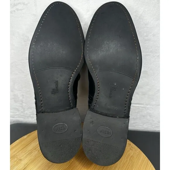 Allen Edmonds Lombard Men's Brogue Wingtip Derby Leather Shoes Black Size 11