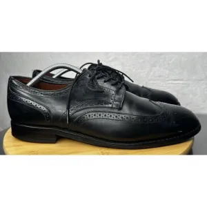 Allen Edmonds Lombard Men's Brogue Wingtip Derby Leather Shoes Black Size 11