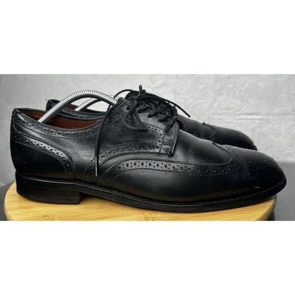 Allen Edmonds Lombard Men's Brogue Wingtip Derby Leather Shoes Black Size 11