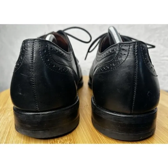 Allen Edmonds Lombard Men's Brogue Wingtip Derby Leather Shoes Black Size 11