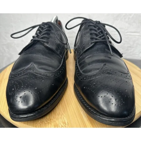 Allen Edmonds Lombard Men's Brogue Wingtip Derby Leather Shoes Black Size 11