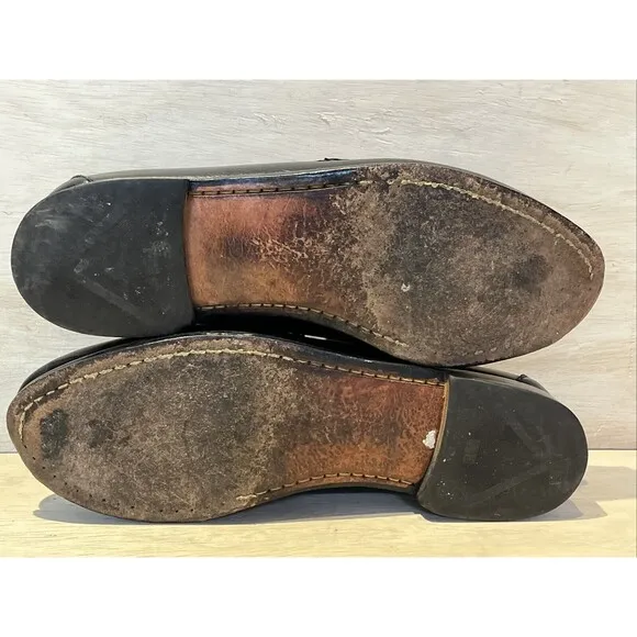 Allen Edmonds Men Size 11.5 EEE Loafers Black Cavanaugh Pinch Penny Slip On