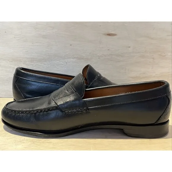 Allen Edmonds Men Size 11.5 EEE Loafers Black Cavanaugh Pinch Penny Slip On