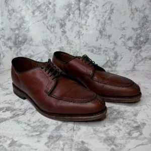Allen Edmonds Mens 7.5 D Brown Leather LaSalle Chili Split‎ Toe Derby Dress USA
