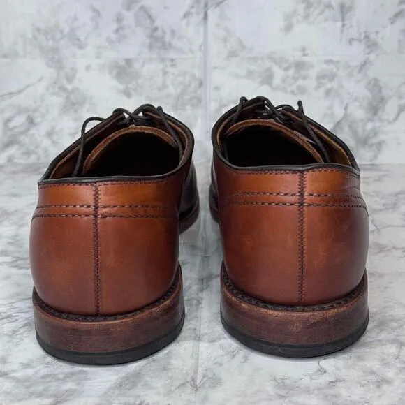 Allen Edmonds Mens 7.5 D Brown Leather LaSalle Chili Split‎ Toe Derby Dress USA