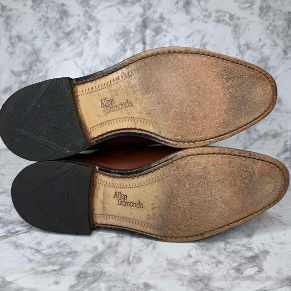Allen Edmonds Mens 7.5 D Brown Leather LaSalle Chili Split‎ Toe Derby Dress USA
