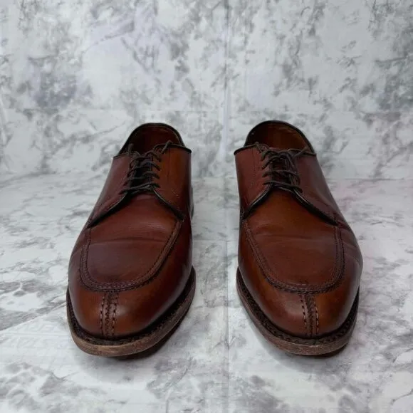 Allen Edmonds Mens 7.5 D Brown Leather LaSalle Chili Split‎ Toe Derby Dress USA