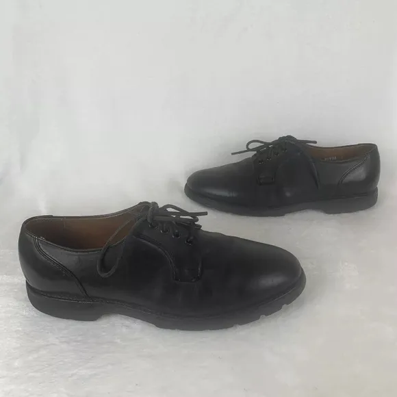 Allen Edmonds Men’s Black‎ Lug Soled Lace Up Oxford Shoes Size 11 B NARROW Derby