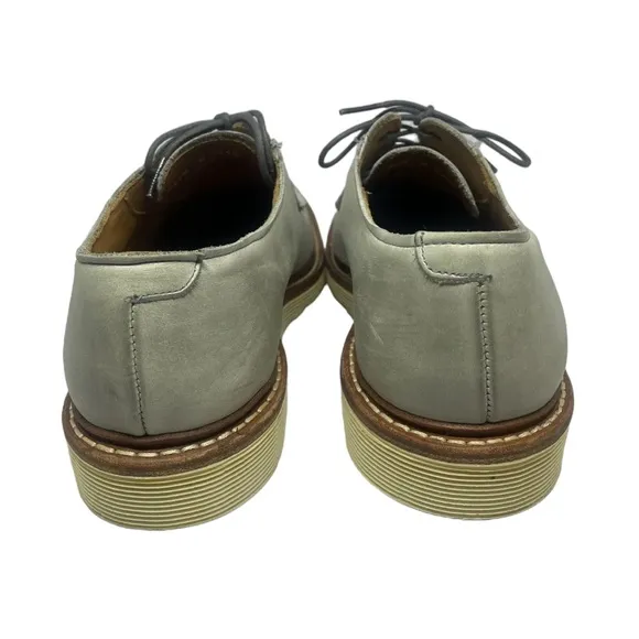 Allen Edmonds Mens Cove Drive Derby Dress Shoes Gray Leather Almond Toe 11.5