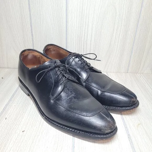 Allen Edmonds Mens Delray Split Toe Derby Shoes Black Size 9