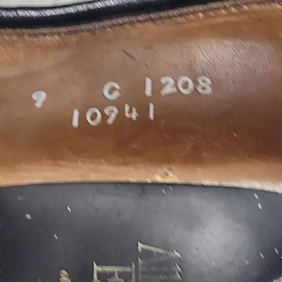 Allen Edmonds Mens Delray Split Toe Derby Shoes Black Size 9