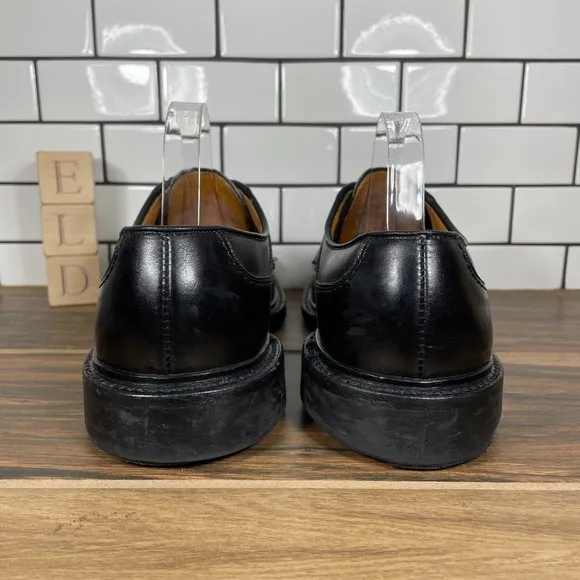 Allen Edmonds Mens Norse Black Split Moc Toe Lace Up Blucher Derby Shoes Size 10