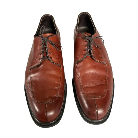 Allen Edmonds Men’s Size 13 Leather Eugene Derby Split Toe Dress Shoe Red/Brown
