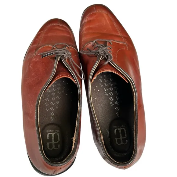 Allen Edmonds Men’s Size 13 Leather Eugene Derby Split Toe Dress Shoe Red/Brown