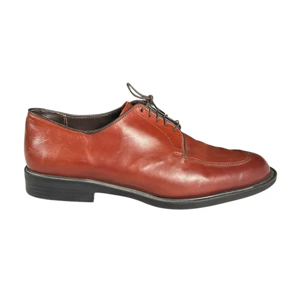 Allen Edmonds Men’s Size 13 Leather Eugene Derby Split Toe Dress Shoe Red/Brown