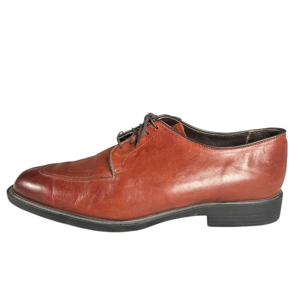 Allen Edmonds Men’s Size 13 Leather Eugene Derby Split Toe Dress Shoe Red/Brown