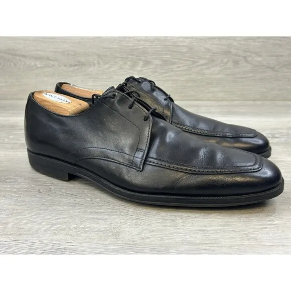Allen Edmonds Men's Tribeca Black Leather Apron Toe Derby Dress Shoes Size 11B
