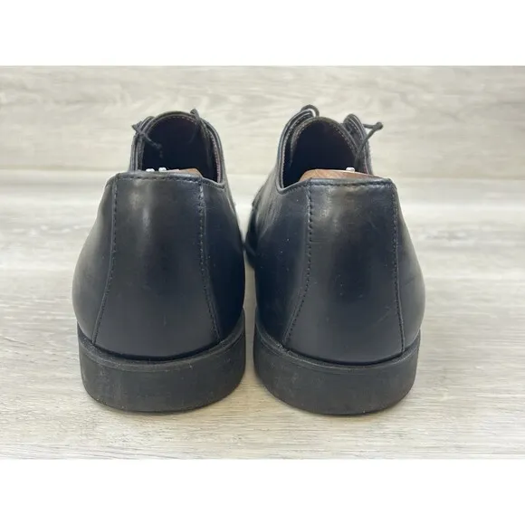 Allen Edmonds Men's Tribeca Black Leather Apron Toe Derby Dress Shoes Size 11B