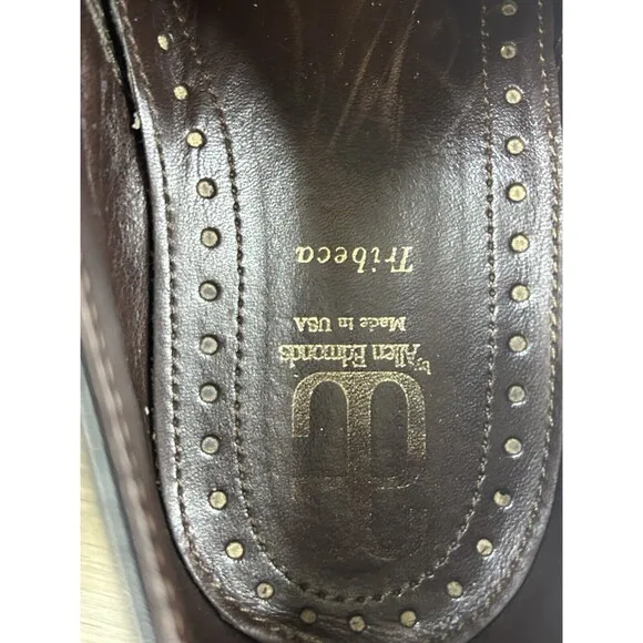 Allen Edmonds Men's Tribeca Black Leather Apron Toe Derby Dress Shoes Size 11B