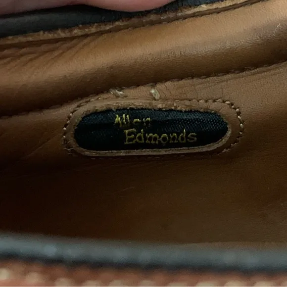 Allen Edmonds Men's Wilbert Split Toe USA Brown Oxford Dress Shoe Size 9 1/2 D