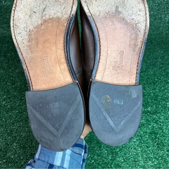 Allen Edmonds “Park Avenue” Brown Cap-Toe Derby Dress Shoe Men Size 12 B