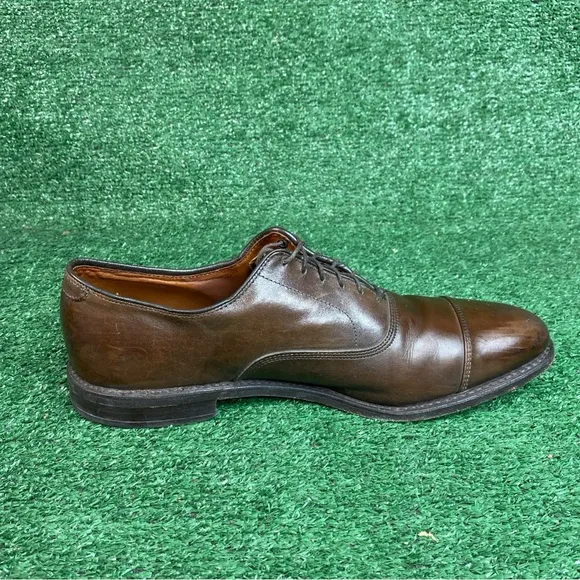 Allen Edmonds “Park Avenue” Brown Cap-Toe Derby Dress Shoe Men Size 12 B