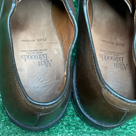 Allen Edmonds “Park Avenue” Brown Cap-Toe Derby Dress Shoe Men Size 12 B