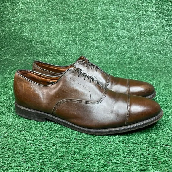 Allen Edmonds “Park Avenue” Brown Cap-Toe Derby Dress Shoe Men Size 12 B