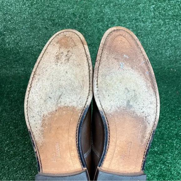 Allen Edmonds “Park Avenue” Brown Cap-Toe Derby Dress Shoe Men Size 12 B