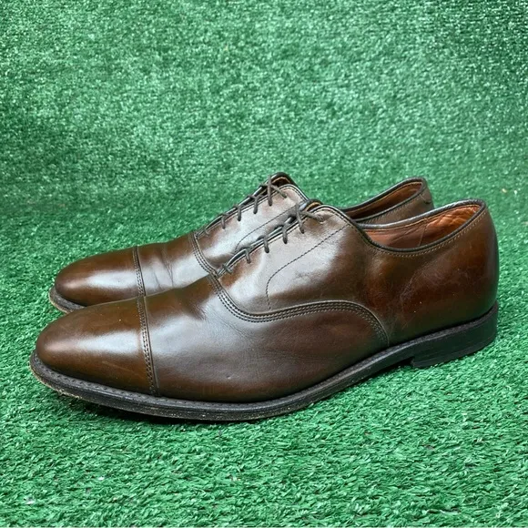 Allen Edmonds “Park Avenue” Brown Cap-Toe Derby Dress Shoe Men Size 12 B