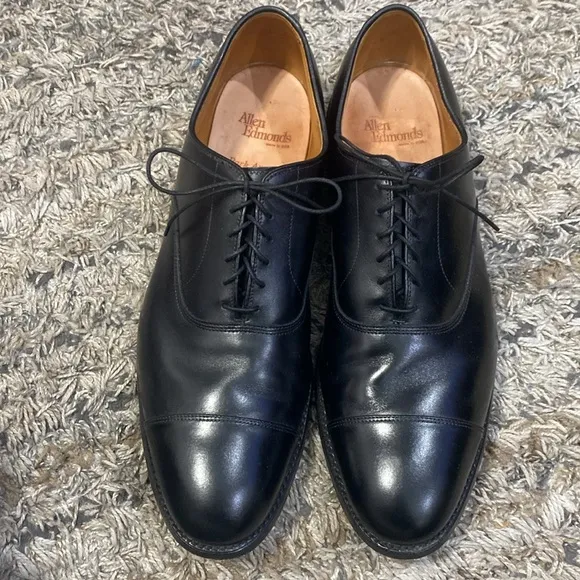 Allen Edmonds Park Avenue Classic Black Leather lace up Men's Dress Shoes sz 13